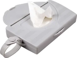 Ubbi||Frisco Ubbi On-The-Go Wipes Dispenser + Frisco Silicone Collapsible Travel Bowl with Carabiner, Gray, 1.5 Cups -FRISCO Sales 303766 PT2. SY630 V1623058047