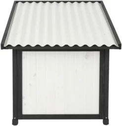 Frisco Modern Wooden Outdoor Dog House, White -FRISCO Sales 304037 PT2. SY630 V1641481019