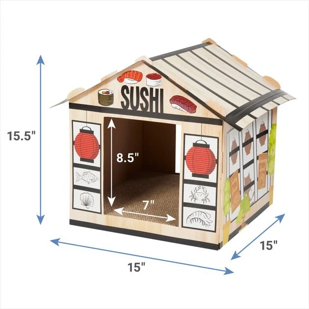 Frisco Sushi Shop Cardboard Cat House 4 Frisco Sushi Shop Cardboard Cat House - Image 2