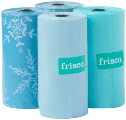 Frisco Solid & Printed Blue Assorted Poop Bags