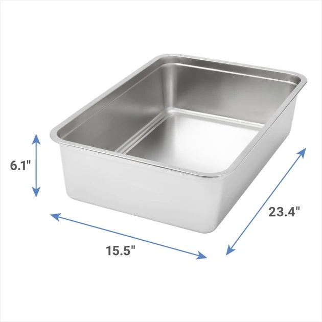 Frisco Stainless Steel Cat Litter Box 4 Frisco Stainless Steel Cat Litter Box - Image 2