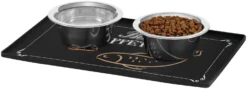 Frisco Silicone Fish Print Dog & Cat Food Mat, Black -FRISCO Sales 311953 PT4. SY630 V1642542167