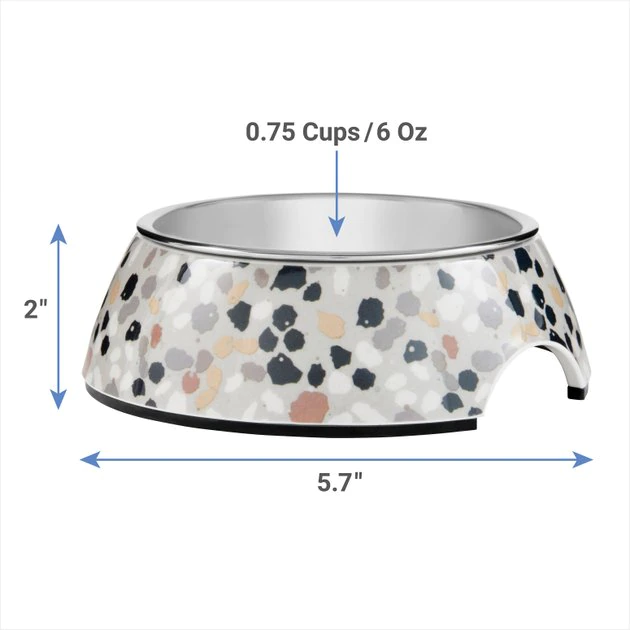Frisco Terrazzo Design Stainless Steel Dog & Cat Bowl 4 Frisco Terrazzo Design Stainless Steel Dog & Cat Bowl - Image 2