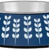Frisco Leaf Design Stainless Steel Dog & Cat Bowl, Blue -FRISCO Sales 311979 MAIN. SY630 V1642541968