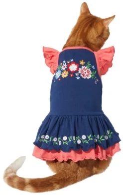 Frisco Embroidered Floral Dog & Cat Dress -FRISCO Sales 312128 PT2. SY630 V1644424412