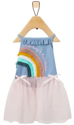 Frisco Rainbow Denim Dog & Cat Dress -FRISCO Sales 312144 PT3. SY630 V1644526358