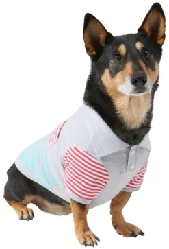 Frisco Striped Polo Dog & Cat Shirt