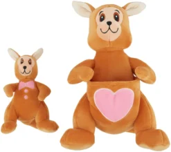 Frisco Kangaroo & Joey Plush Squeaky Dog Toy, 2 count -FRISCO Sales 312899 PT2. SY630 V1641836533