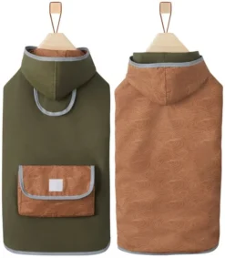 Frisco Olive Reversible Packable Dog Raincoat -FRISCO Sales 315116 PT4. SY630 V1646432195