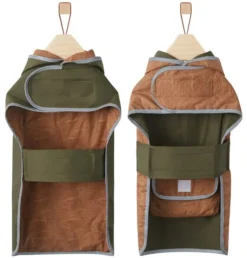 Frisco Olive Reversible Packable Dog Raincoat -FRISCO Sales 315116 PT5. SY630 V1646437977