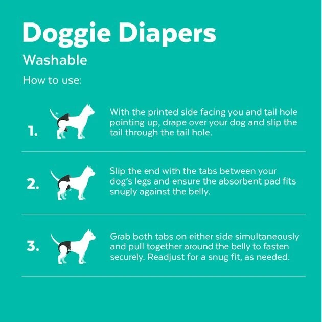 Frisco Washable Female Diaper, Flamingo, 3pk 7 Frisco Washable Female Diaper, Flamingo, 3pk - Image 5