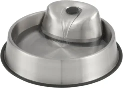 Frisco Stainless Steel Round Dog & Cat Fountain, 1 Gallon -FRISCO Sales 316358 PT2. SY630 V1637608964