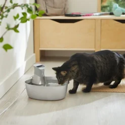 Frisco Stainless Steel Triangle Dog & Cat Fountain, 1 Gallon