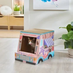 Frisco Ice Cream Truck Cardboard Cat House, 2-Story 9 Frisco Ice Cream Truck Cardboard Cat House, 2-Story -FRISCO Sales 317729 PT3. SY630 V1642099451