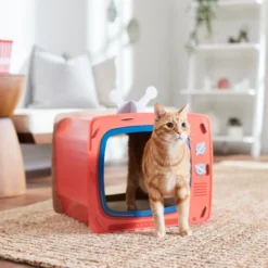 Frisco TV Set Cardboard Cat House -FRISCO Sales 317731 PT3. SY630 V1642099409