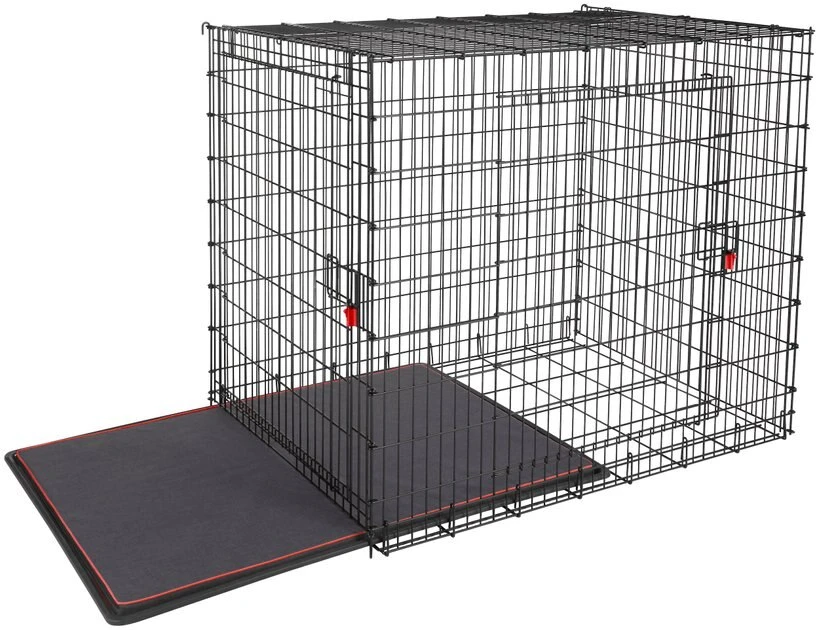 Frisco XX-Large Heavy Duty Enhanced Lock Double Door Wire Dog Crate, Fold & Carry Wire Dog Crate & Mat Kit, 54" 7 Frisco XX-Large Heavy Duty Enhanced Lock Double Door Wire Dog Crate, Fold & Carry Wire Dog Crate & Mat Kit, 54" - Image 5