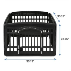 Frisco 4-Panel Plastic Exercise Playpen, Black + Dog Training & Potty Pads, 22 x 23-in, 150 count, Unscented -FRISCO Sales 318956 PT2. SY630 V1630366894