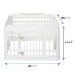 Frisco 4-Panel Plastic Exercise Playpen, White + Dog Training & Potty Pads, 22 x 23-in, 150 count, Unscented -FRISCO Sales 318960 PT2. SY630 V1630365701