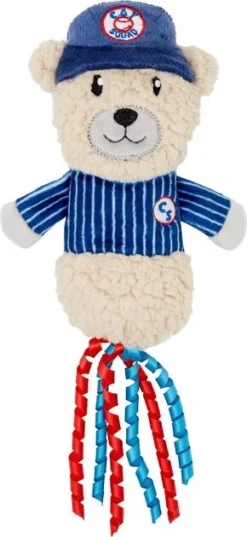 Frisco||Pets First Frisco Baseball Bear Plush and Crinkle Kicker Toy + Pets First Chicago Cubs Baseball Cat Scratcher Toy with Catnip -FRISCO Sales 318986 PT1. SY630 V1630364770