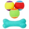Frisco||Playology Frisco Fetch Squeaking Colorful Tennis Ball, 3-Pack + Playology All Natural Dual Layer Bone Dog Toy, Large, Peanut Butter Scented 2 Frisco||Playology Frisco Fetch Squeaking Colorful Tennis Ball, 3-Pack + Playology All Natural Dual Layer Bone Dog Toy, Large, Peanut Butter Scented -FRISCO Sales 319022 MAIN. SY630 V1630558008