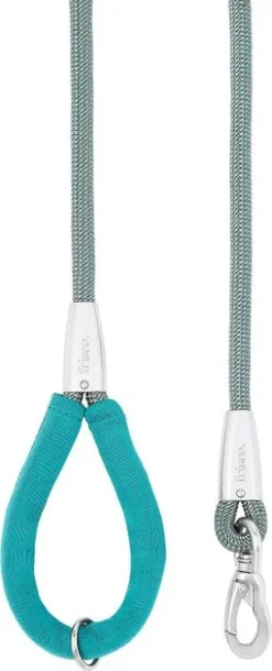Frisco Outdoor Comfort Print Nylon Padded Collar, Large, Neck: 18 -26-in, Width: 1-in + Outdoor Ultra Reflective Rope Leash With Padded Handle, Bayou Teal, 6 - ft -FRISCO Sales 319068 PT6. SY630 V1631160404