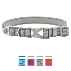 Frisco Outdoor Comfort Print Nylon Padded Collar, Large, Neck: 18 -26-in, Width: 1-in + Outdoor Ultra Reflective Rope Leash With Padded Handle, Stone Gray, 6 - ft -FRISCO Sales 319072 PT1. SY630 V1631144484