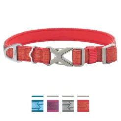 Frisco Outdoor Comfort Print Nylon Padded Collar, Large, Neck: 18 -26-in, Width: 1-in + Outdoor Ultra Reflective Rope Leash With Padded Handle, Sunset Orange, 6 - ft -FRISCO Sales 319074 PT1. SY630 V1631144774