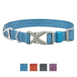 Frisco Outdoor Heathered Nylon Collar, River Blue, Large, Neck: 18 -26-in, Width: 1-in + Dog Leash, River Blue, Large - Length: 6-ft, Width: 1-in -FRISCO Sales 319134 PT1. SY630 V1631138183