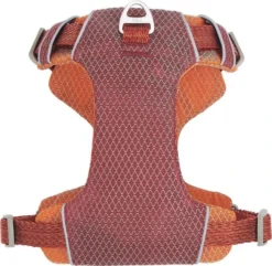 Frisco Outdoor Lightweight Ripstop Nylon Harness, Flamepoint Orange, Small, Neck: 13 to 19-in, Girth: 16 to 22-in + Heathered Dog Leash, Flamepoint Orange, Small - Length: 6-ft, Width: 5/8-in -FRISCO Sales 319160 PT2. SY630 V1631151086