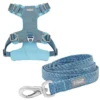 Frisco Outdoor Lightweight Ripstop Nylon Harness, River Blue, Extra Large, Neck: 22 to 34-in, Girth: 32 to 44-in + Heathered Dog Leash, River Blue, Large - Length: 6-ft, Width: 1-in -FRISCO Sales 319164 MAIN. SY630 V1631153500