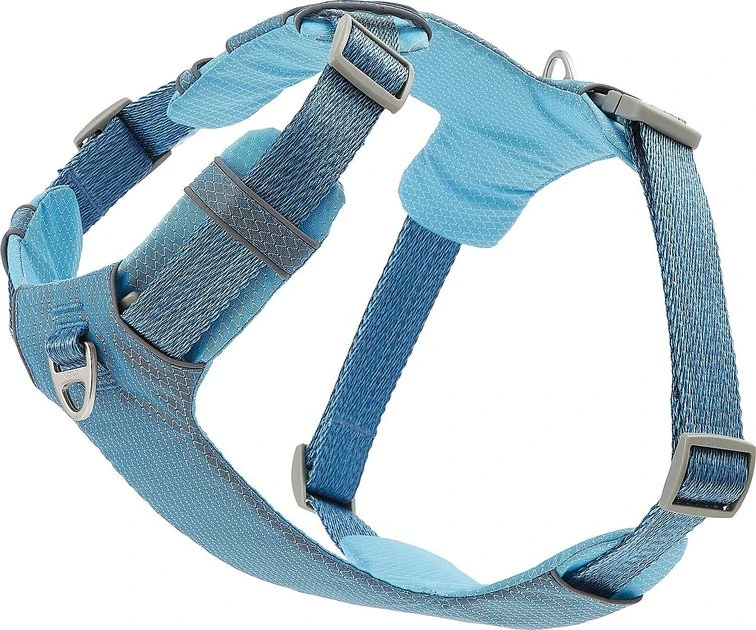 Frisco Outdoor Lightweight Ripstop Nylon Harness, River Blue, Large, Neck: 18 to 28-in, Girth 24 to 34-in + Heathered Dog Leash, River Blue, Large - Length: 6-ft, Width: 1-in 6 Frisco Outdoor Lightweight Ripstop Nylon Harness, River Blue, Large, Neck: 18 to 28-in, Girth 24 to 34-in + Heathered Dog Leash, River Blue, Large - Length: 6-ft, Width: 1-in - Image 4