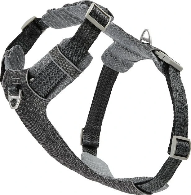 Frisco Outdoor Lightweight Ripstop Nylon Harness, Storm Gray, Extra Large, Neck: 22 to 34-in, Girth: 32 to 44-in + Heathered Dog Leash, Midnight Black, LG - Length: 6-ft, Width: 1-in 6 Frisco Outdoor Lightweight Ripstop Nylon Harness, Storm Gray, Extra Large, Neck: 22 to 34-in, Girth: 32 to 44-in + Heathered Dog Leash, Midnight Black, LG - Length: 6-ft, Width: 1-in - Image 4