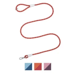 Frisco Outdoor Premium Ripstop Nylon Harness with Pocket, Sunset Orange, Medium, Neck: 15 to 23-in, Girth, 20 to 28-in + Waterproof Stinkproof PVC Rope Leash, Sunset Orange, 6 Ft. -FRISCO Sales 319324 PT5. SY630 V1630617403