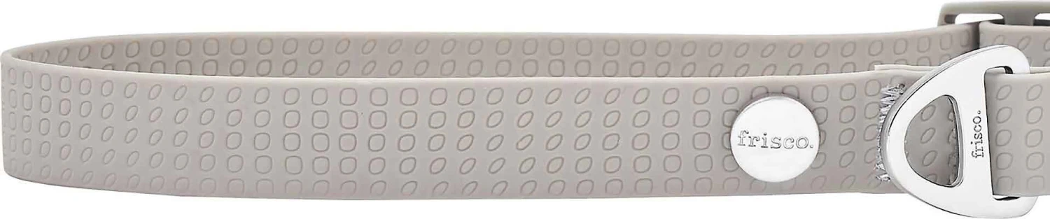 Frisco Outdoor Solid Textured Waterproof Stink Proof PVC Collar, Storm Gray, Extra Small - Neck: 8-12-in, Width: 5/8th-in + Dog Leash, Storm Gray, Small - Length: 6-ft, Width: 5/8-in 5 Frisco Outdoor Solid Textured Waterproof Stink Proof PVC Collar, Storm Gray, Extra Small - Neck: 8-12-in, Width: 5/8th-in + Dog Leash, Storm Gray, Small - Length: 6-ft, Width: 5/8-in - Image 3