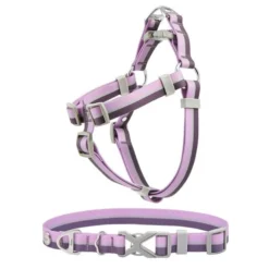 Frisco Outdoor Two Tone Waterproof Stinkproof PVC Harness, Shadow Purple,Extra Large, Neck: 22 to 33-in, Girth: 32 to 44-in + Dog Collar, Boysenberry Purple, Large, Neck: 18 ½- 26-in, Width: 1-in