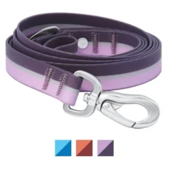 Frisco Outdoor Two Toned Waterproof Stink Proof PVC Leash, Boysenberry Purple, Medium - Length: 6-ft, Width: 3/4-in + Dog Harness, Shadow Purple, Medium, Neck: 16 to 22-in, Girth: 19 to 29-in -FRISCO Sales 319436 PT1. SY630 V1631160975