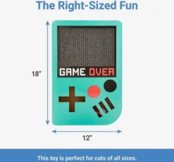Frisco Retro Game Over Scratcher Cat Toy + Retro Game On Plush Squeaky Dog Toy -FRISCO Sales 319492 PT2. SY630 V1630621283