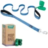 Frisco Traffic Leash with Padded Handles & Poop Bag Dispenser, Blue, Length: 6ft, Width: 1-in + Refill Dog Poop Bags, Scented, 120 count -FRISCO Sales 319516 MAIN. SY630 V1630623673