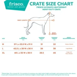 Frisco Ultimate Lightweight Heavy Duty Foldable & Stackable Steel Metal Single Door Dog Crate -FRISCO Sales 326416 PT2. SY630 V1645739508