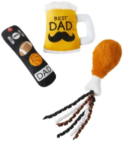 Frisco Dad's Essentials Plush Cat Toy with Catnip, 3 count