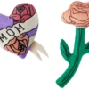 Frisco Mother's Day Rose & Heart Plush Squeaky Dog Toy, 2 count -FRISCO Sales 327033 MAIN. SY630 V1646947865