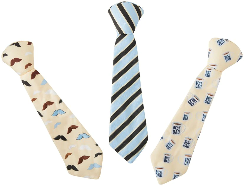 Frisco Ties Plush Dog Toy, 3 count 3 Frisco Ties Plush Dog Toy, 3 count