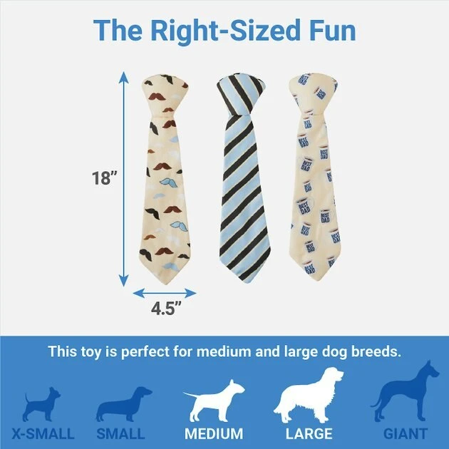 Frisco Ties Plush Dog Toy, 3 count 4 Frisco Ties Plush Dog Toy, 3 count - Image 2