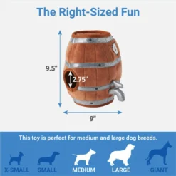 Frisco Beer & Keg Plush Squeaky Dog Toy, 4 count -FRISCO Sales 327047 PT2. SY630 V1648563981