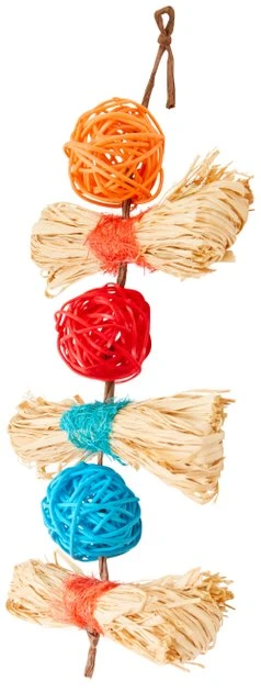 Frisco Small Pet Hanging Ball & Grass Chew Toy