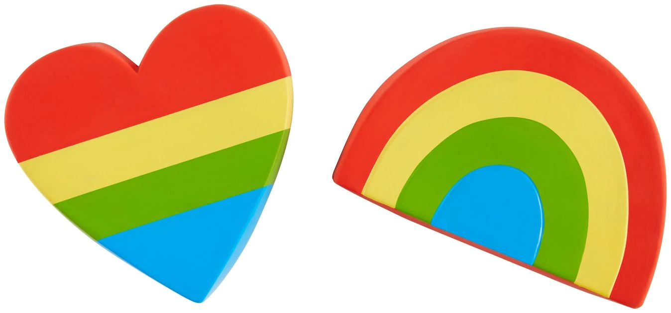 Frisco Pride Rainbow & Heart Latex Squeaky Dog Toy, 2 count 3 Frisco Pride Rainbow & Heart Latex Squeaky Dog Toy, 2 count