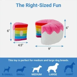 Frisco Pride Cake Plush Squeaky Dog Toy, 2 count 6 Frisco Pride Cake Plush Squeaky Dog Toy, 2 count -FRISCO Sales 331636 PT1. SY630 V1649784987