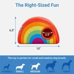 Frisco Pride Rainbow Hide & Seek Puzzle Plush Squeaky Dog Toy -FRISCO Sales 331673 PT1. SY630 V1649784998