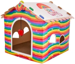 Frisco Pride Love Wins Cardboard Cat House