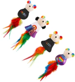 Frisco Pride Mice Plush Cat Toy with Silvervine, 4 count